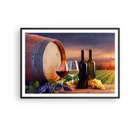 Affiche Poster 100x70cm Tableaux Image Photo vin vignoble été Wall Art