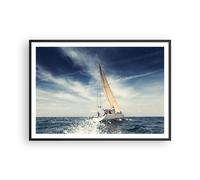 Affiche Poster 100x70cm Tableaux Image Photo Voile yacht voyage Wall Art