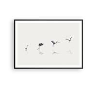 Affiche Poster 100x70cm Tableaux Image Photo Vol Oiseau Héron Wall Art