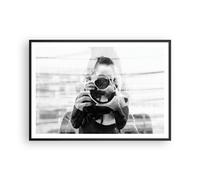 Affiche Poster 100x70cm Tableaux Image Photographe Noir Et Blanc Double Art