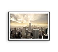 Affiche Poster 100x70cm Tableaux Image Ville Gratte-ciel Manhattan New York Art