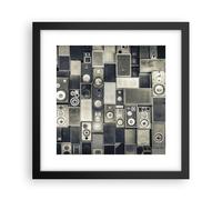 Affiche Poster 30x30cm Tableaux Image Abstraction Haut-parleurs Graphisme Art