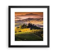Affiche Poster 30x30cm Tableaux Image Agriculture ferme toscane vignoble Art