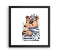 Affiche Poster 30x30cm Tableaux Image Anthropomorphisation Ours Pour Enfants Art
