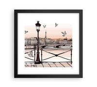 Affiche Poster 30x30cm Tableaux Image France pigeon graphiques illustration Art