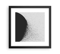 Affiche Poster 30x30cm Tableaux Image L'Abstraction Noir Et Blanc Géométrie Art