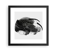 Affiche Poster 30x30cm Tableaux Image Photo Abstraction Noir Taches Wall Art