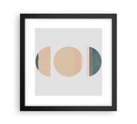 Affiche Poster 30x30cm Tableaux Image Photo Abstraction Roue Demi-cercle Art