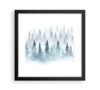 Affiche Poster 30x30cm Tableaux Image Photo arbres forêt nature Wall Art