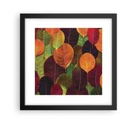 Affiche Poster 30x30cm Tableaux Image Photo Automne Feuilles Graphismes Wall Art