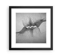 Affiche Poster 30x30cm Tableaux Image Photo Baiser Amour Couple Wall Art