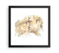 Affiche Poster 30x30cm Tableaux Image Photo Baiser Couple Amour Wall Art