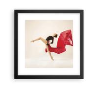 Affiche Poster 30x30cm Tableaux Image Photo Ballerine Danse Rouge Wall Art