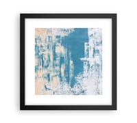 Affiche Poster 30x30cm Tableaux Image Photo Bleu Peintures Arrière Plan Wall Art