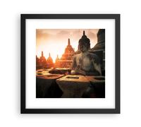 Affiche Poster 30x30cm Tableaux Image Photo Bouddha foi Asie Wall Art