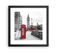 Affiche Poster 30x30cm Tableaux Image Photo Cabanon Téléphone Londres Wall Art