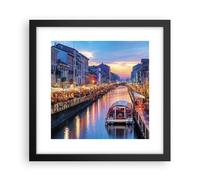 Affiche Poster 30x30cm Tableaux Image Photo Canal Grande Soir Wall Art