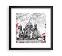 Affiche Poster 30x30cm Tableaux Image Photo Cathédrale Berlin Amoureux Wall Art