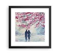 Affiche Poster 30x30cm Tableaux Image Photo Couple Paris Arbre Wall Art