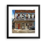 Affiche Poster 30x30cm Tableaux Image Photo Cuba La Havane Balcon Wall Art