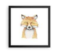 Affiche Poster 30x30cm Tableaux Image Photo Dessin animé renard enfant Wall Art