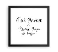 Affiche Poster 30x30cm Tableaux Image Photo Devise Pensée Positivement Wall Art
