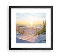 Affiche Poster 30x30cm Tableaux Image Photo dune plage mer Wall Art Decoration