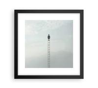 Affiche Poster 30x30cm Tableaux Image Photo Échelle Ciel Symbole Wall Art