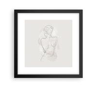 Affiche Poster 30x30cm Tableaux Image Photo Femme Dos Dos Wall Art Decoration