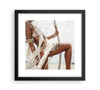 Affiche Poster 30x30cm Tableaux Image Photo Femme Liberté Exotisme Wall Art