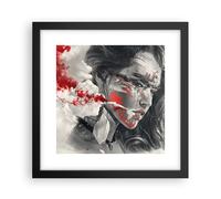 Affiche Poster 30x30cm Tableaux Image Photo femme visage art Wall Art