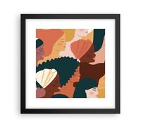 Affiche Poster 30x30cm Tableaux Image Photo Femmes Multiculturalisme Moderne Art