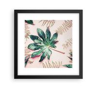 Affiche Poster 30x30cm Tableaux Image Photo Feuille Tropicaux De Palme Wall Art