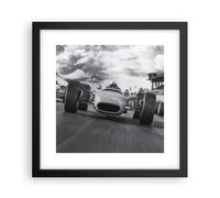 Affiche Poster 30x30cm Tableaux Image Photo Formule 1 Noir Et Blanc Wall Art