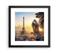 Affiche Poster 30x30cm Tableaux Image Photo Gargouilles Tour Eiffel Wall Art