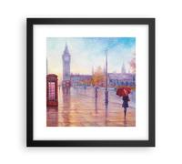 Affiche Poster 30x30cm Tableaux Image Photo Grand Ben Parapluie Wall Art