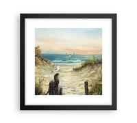 Affiche Poster 30x30cm Tableaux Image Photo Impressionnisme Mouettes Côte Art