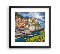 Affiche Poster 30x30cm Tableaux Image Photo Italie côte roche paysage Wall Art