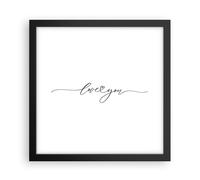 Affiche Poster 30x30cm Tableaux Image Photo Je t'aime manuscrit Wall Art