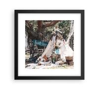 Affiche Poster 30x30cm Tableaux Image Photo Jeunes Mariés Amour Paysage Wall Art