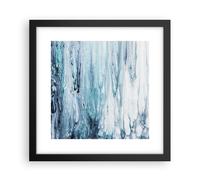 Affiche Poster 30x30cm Tableaux Image Photo L'Abstraction Ecchymose Bleu Art