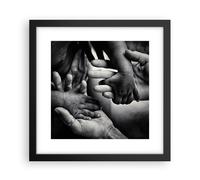 Affiche Poster 30x30cm Tableaux Image Photo Mains Tolérance Communauté Wall Art