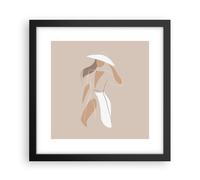 Affiche Poster 30x30cm Tableaux Image Photo Minimalisme Femme Crayon Wall Art