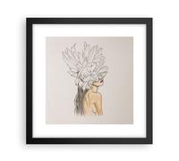 Affiche Poster 30x30cm Tableaux Image Photo Mode Femme Dessin Wall Art