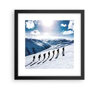 Affiche Poster 30x30cm Tableaux Image Photo Montagne Randonnée Tops Wall Art