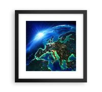 Affiche Poster 30x30cm Tableaux Image Photo Nuit espace monde vue Wall Art