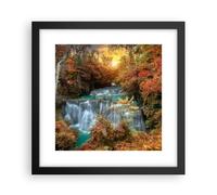 Affiche Poster 30x30cm Tableaux Image Photo parc cascade eau Wall Art
