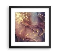Affiche Poster 30x30cm Tableaux Image Photo Pierre Or Marbre Wall Art