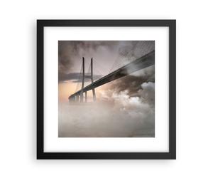 Affiche Poster 30x30cm Tableaux Image Photo pont brouillard eau Wall Art