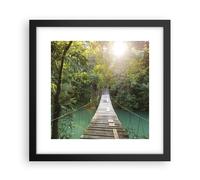 Affiche Poster 30x30cm Tableaux Image Photo Pont Corde Jungle Wall Art